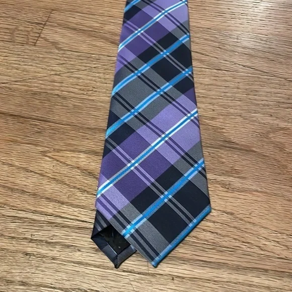 Gianfranco neck tie purple blue and black suit tie‎ - Picture 7 of 8